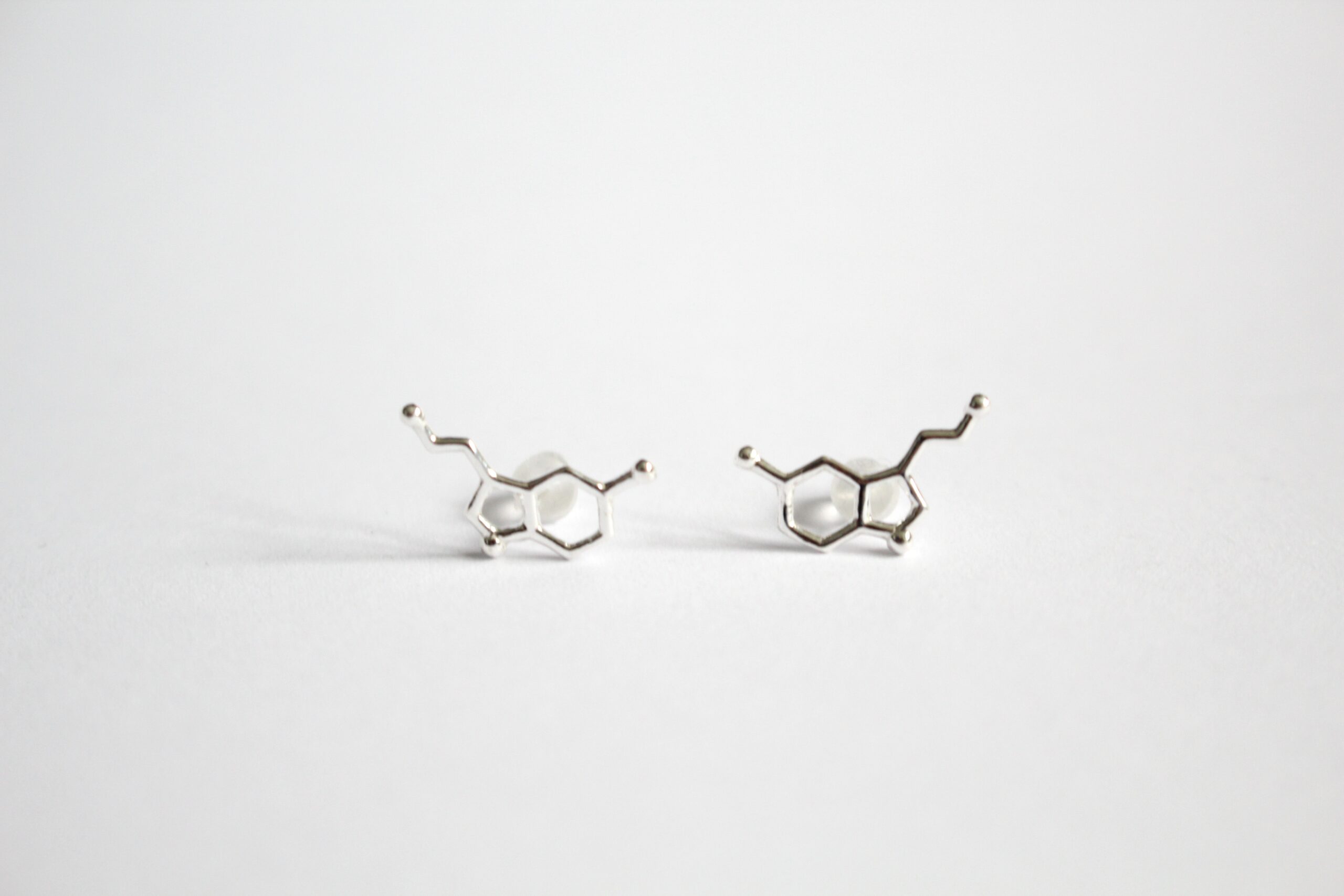 Cercei argint cu molecula serotonina Beatrix Color 1